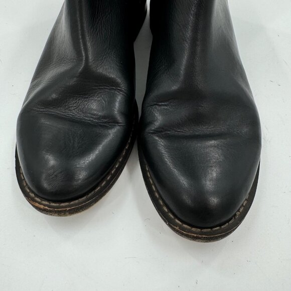 Sarto by Franco Sarto Leather Lori Boots Size 7M Black Side Zipper Round Toe - Picture 9 of 11